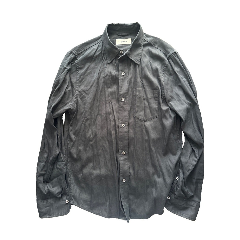 Buck Mason DRAPED TWILL ONE POCKET SHIRT Mens Size Medium Black $138